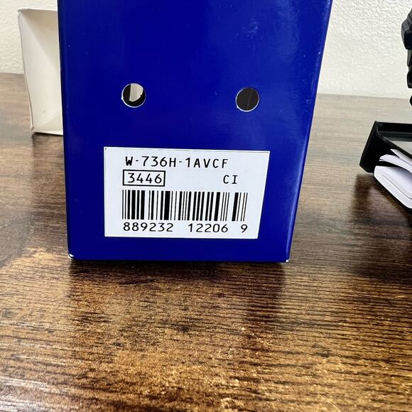 NEW Casio Vibration Alarm Men's Digital Sport Watch W736H-1AVCF Water Resistant - Picture 7 of 9